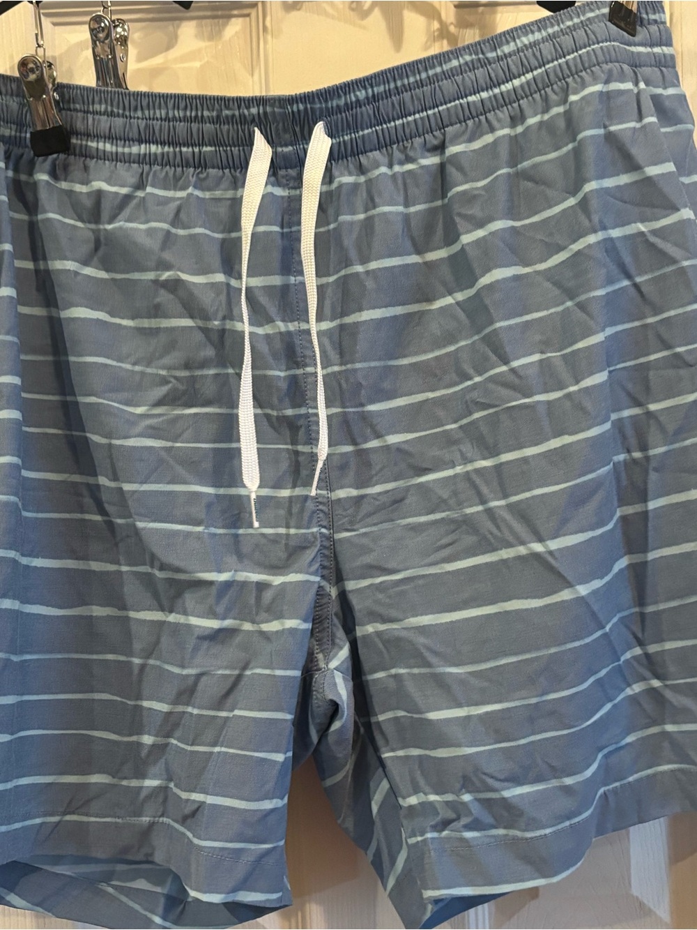 chubbies Light and grayish Blue Horizontal Stripe Swim Trunks